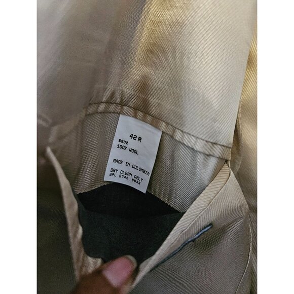 Oscar De La Renta Menswear Wool Plaid Houndstooth Sportcoat Men Size 42R - Picture 12 of 14